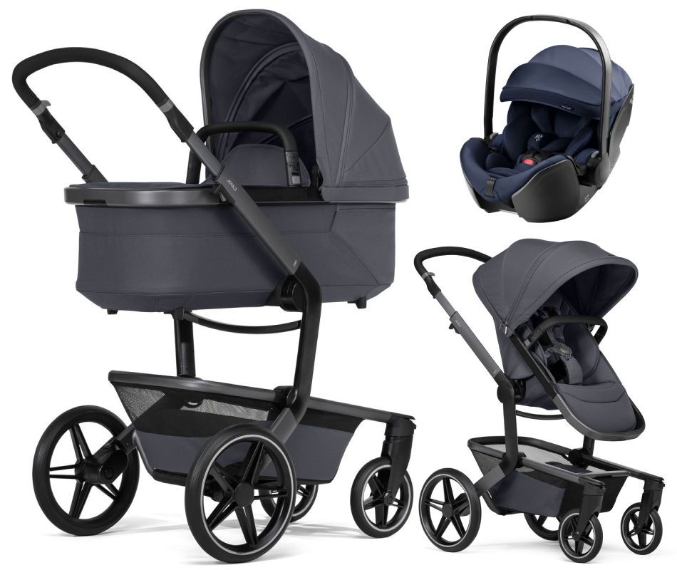 Детская коляска 3 в 1 Joolz Day 5 и автокресло Britax Roemer Baby-Safe Pro Style Night Blue Stone Grey