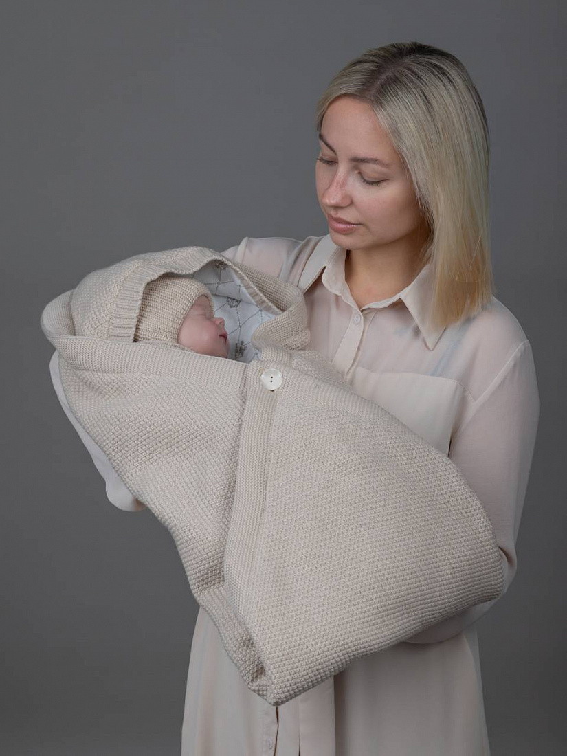 Конверт-плед НаследникЪ Выжанова утепленный р. 85х85 НВ-МТ-048 бежевый