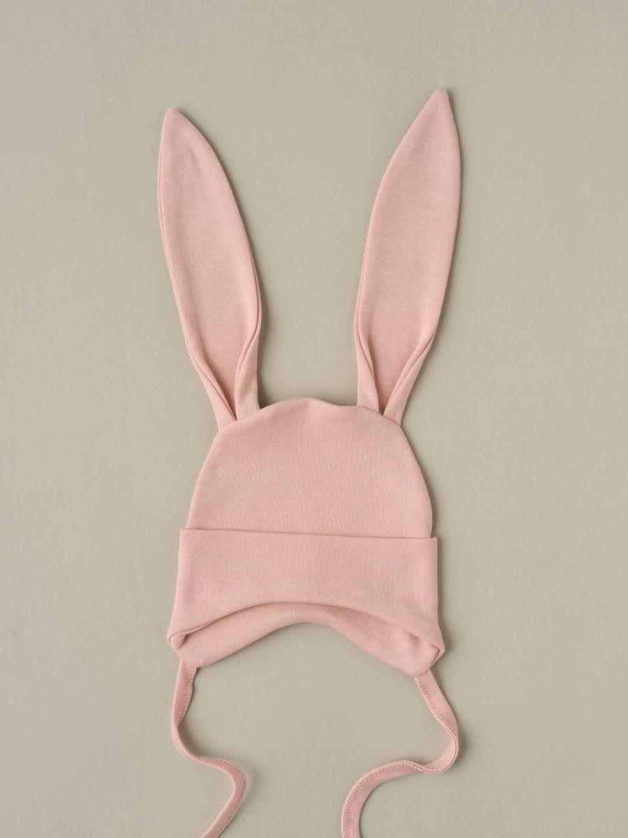 Шапочка-котелок с завязками Little Star Зайка 8405 (ЧЗ-мз) пудровый 3018 38