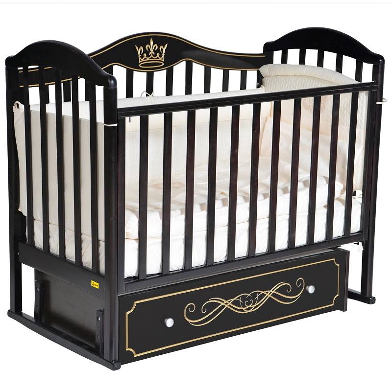 Детская кроватка Luciano Paola Elegance с универсальным маятником шоколад