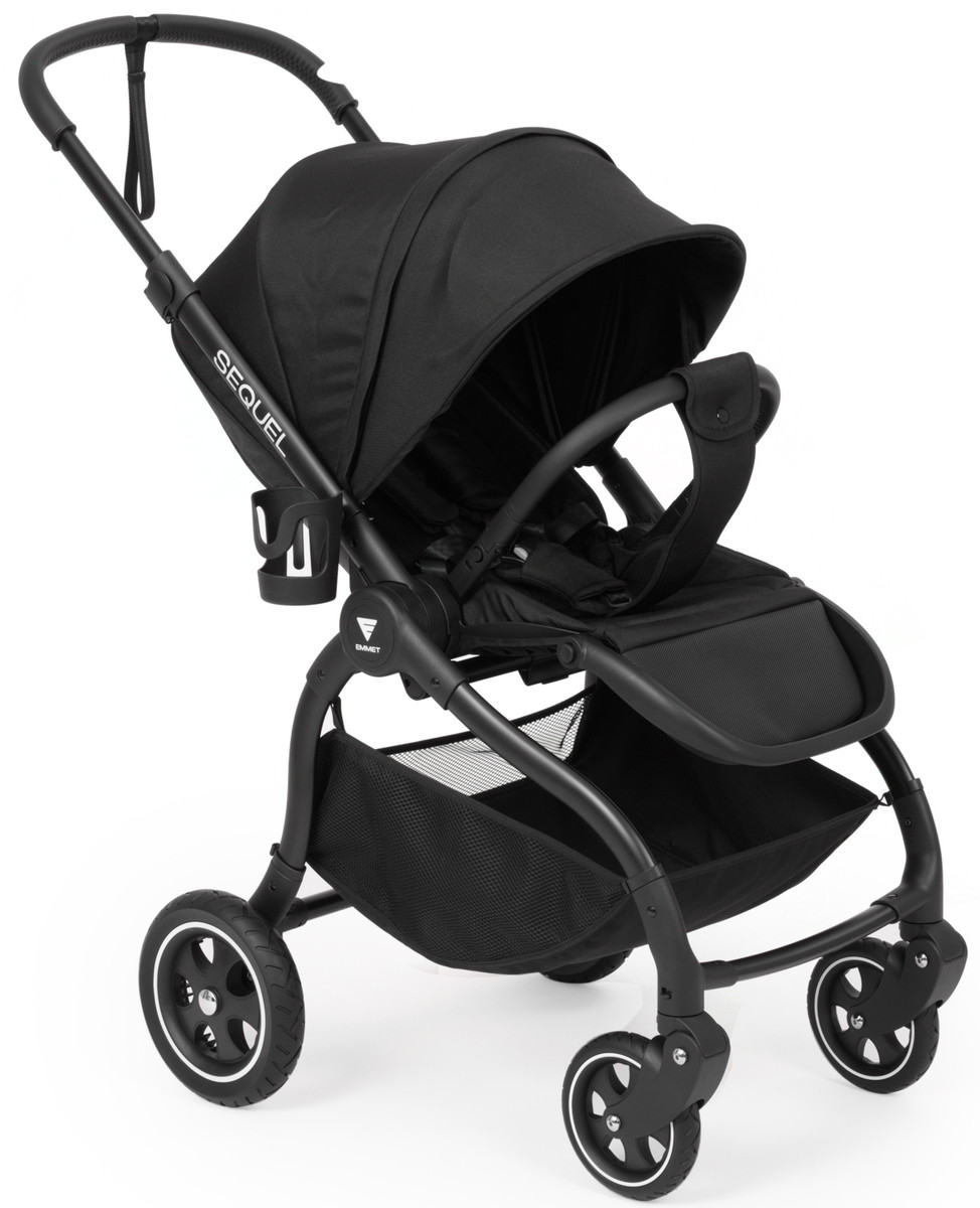 Детская прогулочная коляска Emmet Sequel SQL-01 Чёрный / (Black)