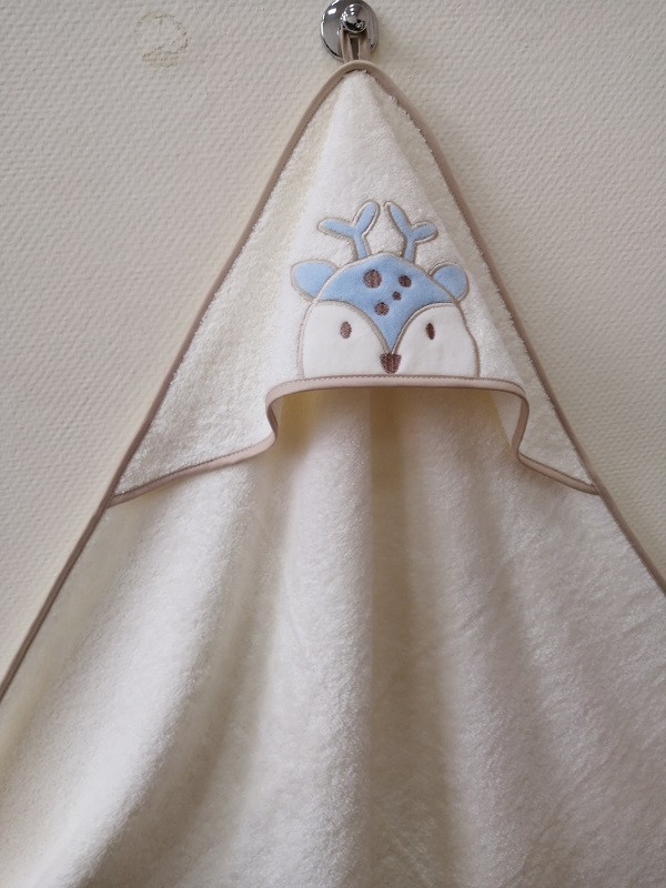 Махровая пеленка с уголком Lappetti Олень голубой П14/1 ЧЗ