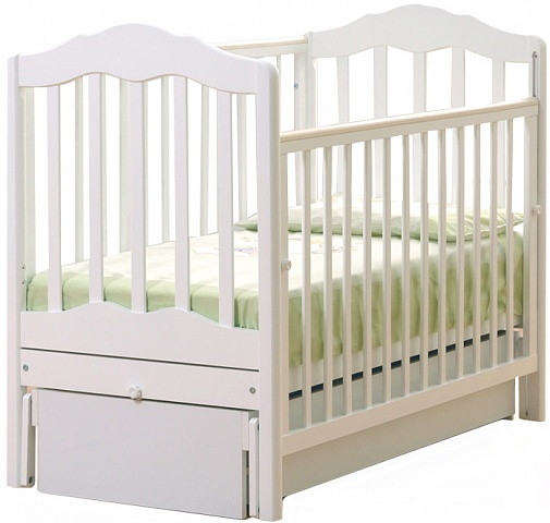 Детская кроватка Гандылян Анастасия (маятник универсальный) 120x60 см белый