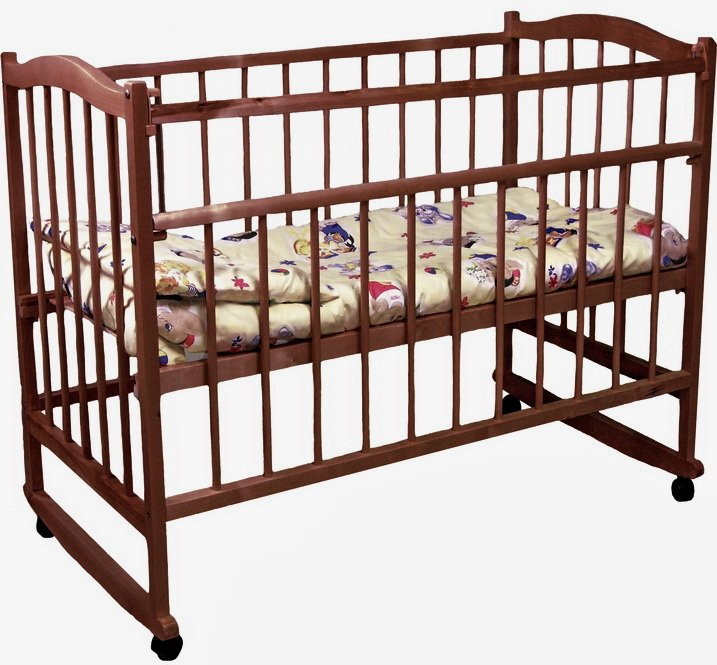 Детская кроватка Фея 204 (колесо качалка) палисандр