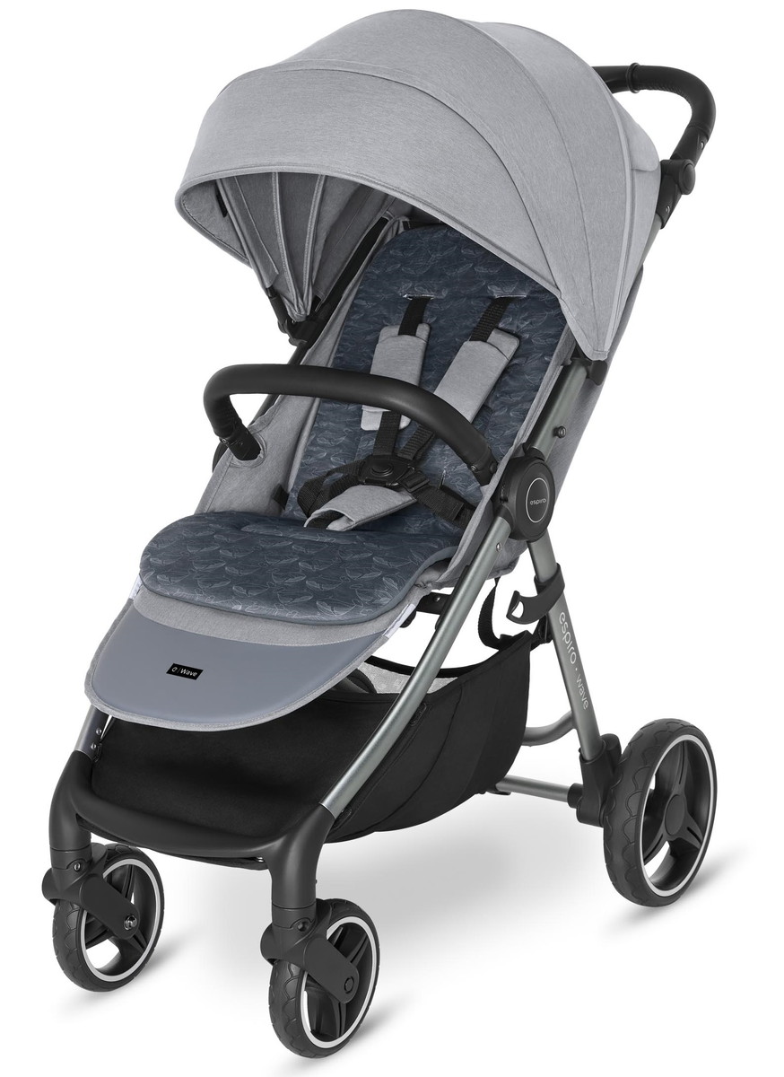 Детская прогулочная коляска Baby Design Wave Серебристо-Серый (Silver Gray 107/2022)