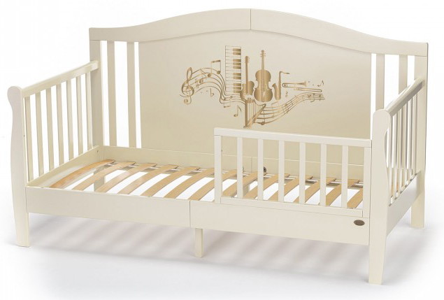 Детская кроватка-диван Nuovita Stanzione Verona Div Musica Vaniglia/Ваниль