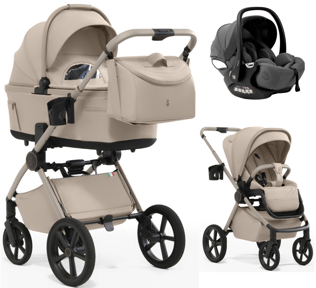 Коляска 3 в 1 Sweet Baby SBL Terra и автокресло Premier Grey Cream