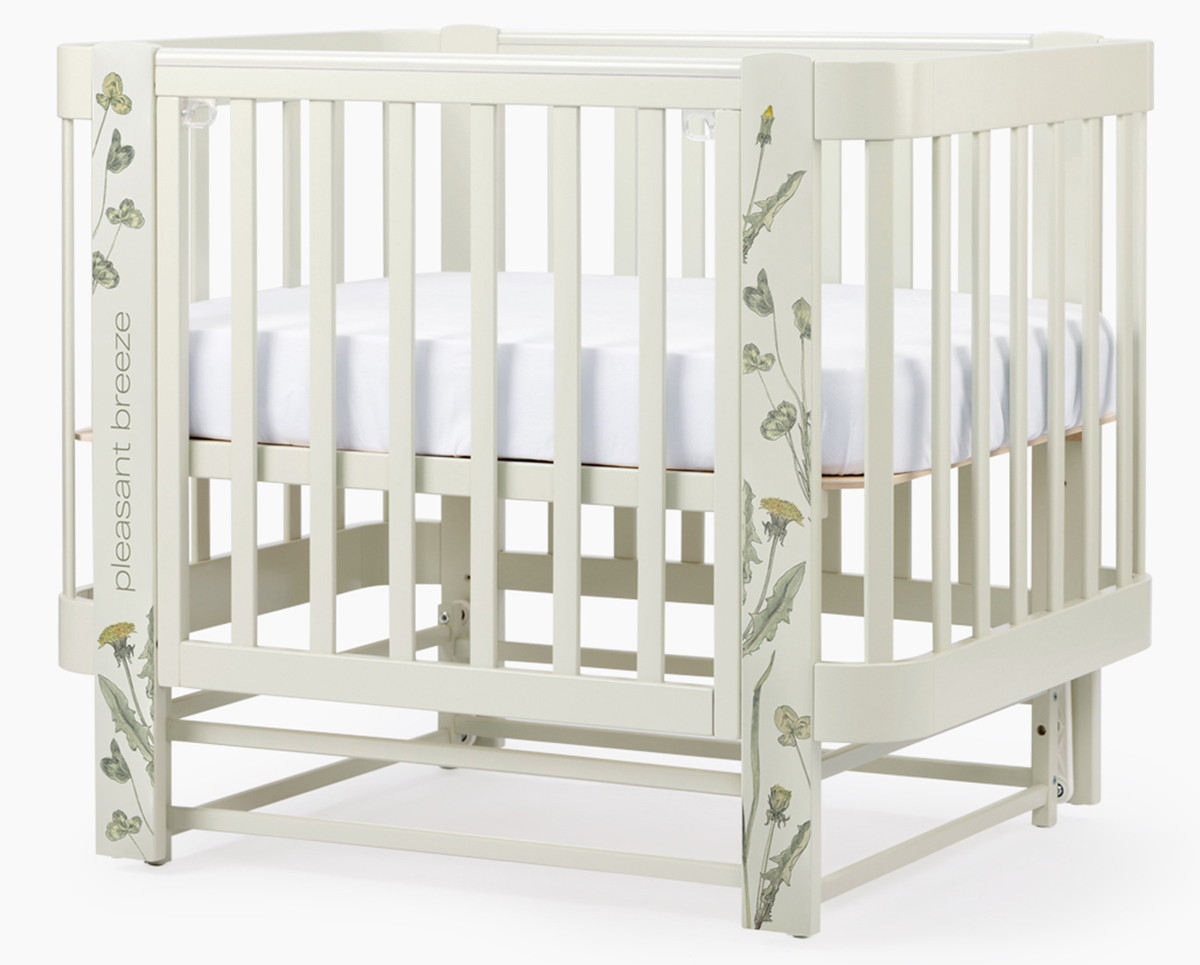 Детская кроватка-трансформер Happy baby Mommy Love в комплекте с расширением 160х70 sage