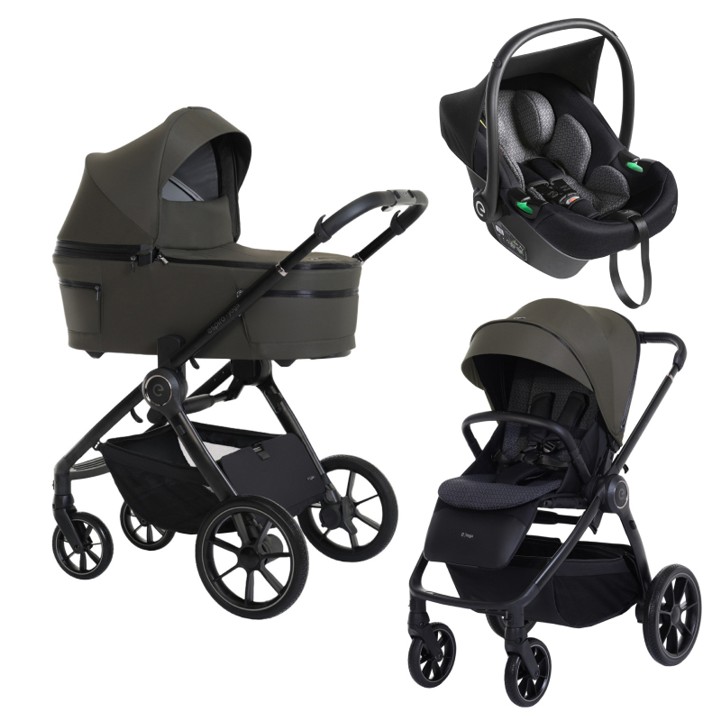 Детская коляска 3 в 1 Espiro Yoga 2025 и автокресло Pi Black 114 life balance voice of nature/Чёрный (Black 110)