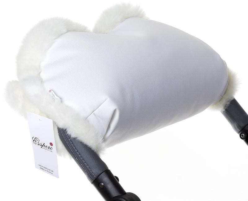 Муфта на коляску Esspero Lit Leatherette white