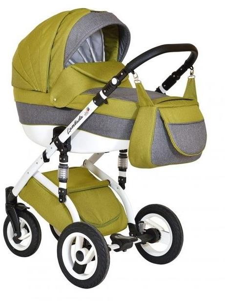 Детская коляска Alis Lambada 2 в 1 La13 зеленый лен+серый