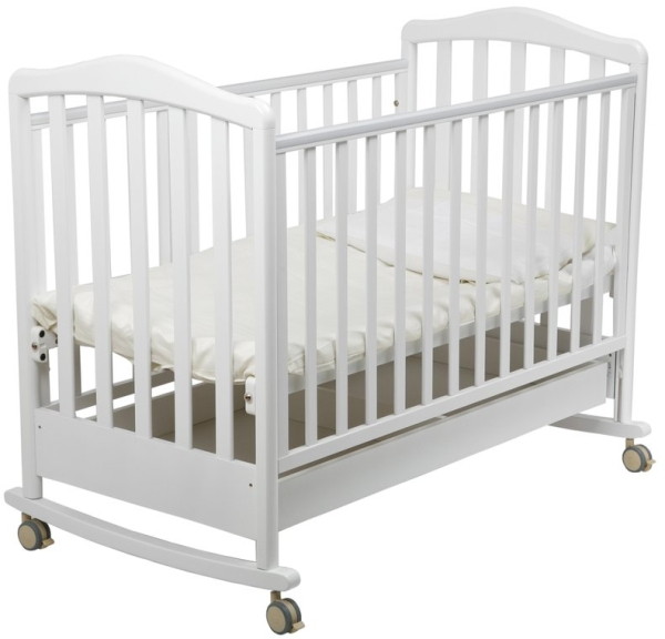 Детская кроватка Papaloni Винни качалка 120x60 см белый