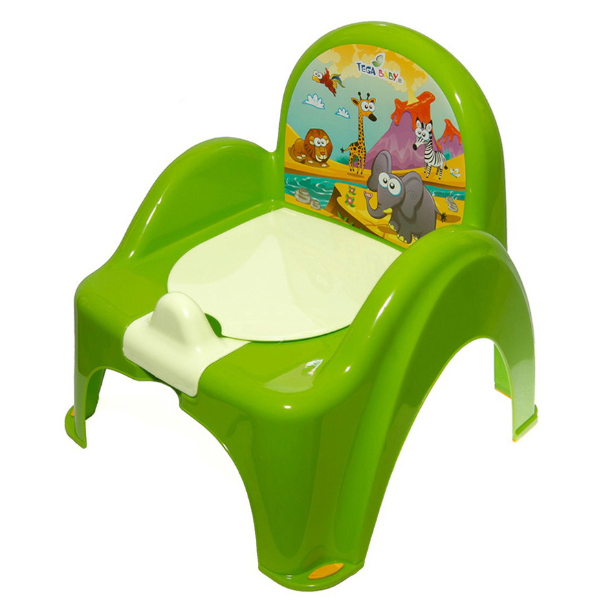 Детский горшок-стульчик Tega Baby Safari (Сафари) антискользящий SF-010-125 зелёный
