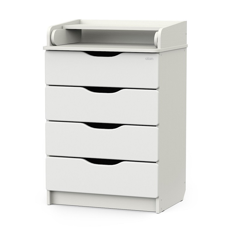 Детский комод Атон М Сириус Wood ПВХ 60/4 белый премиум