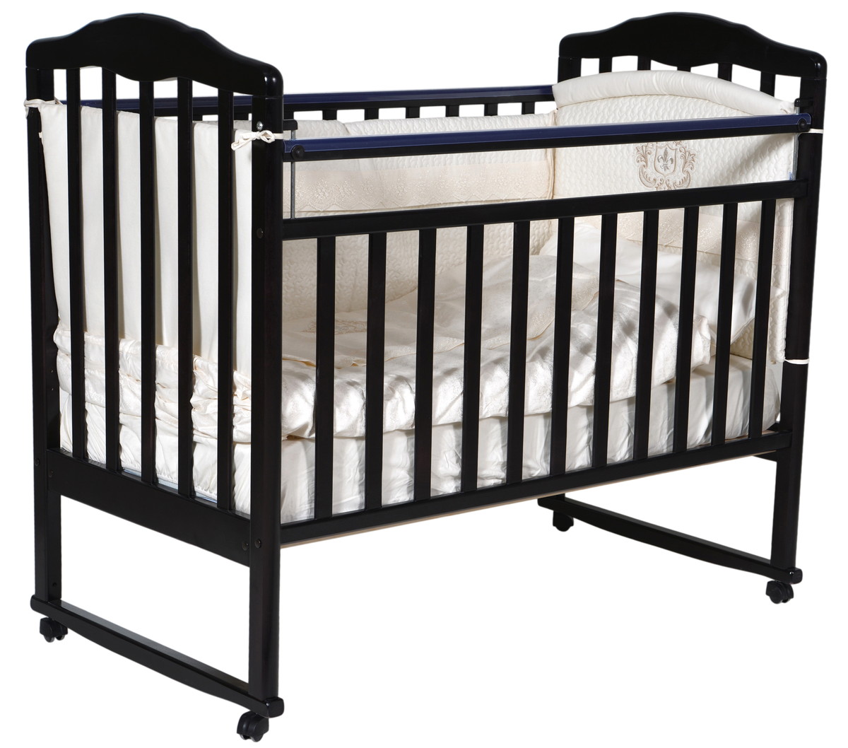 Детская кроватка Антел Алита 2 качалка 120x60 см венге