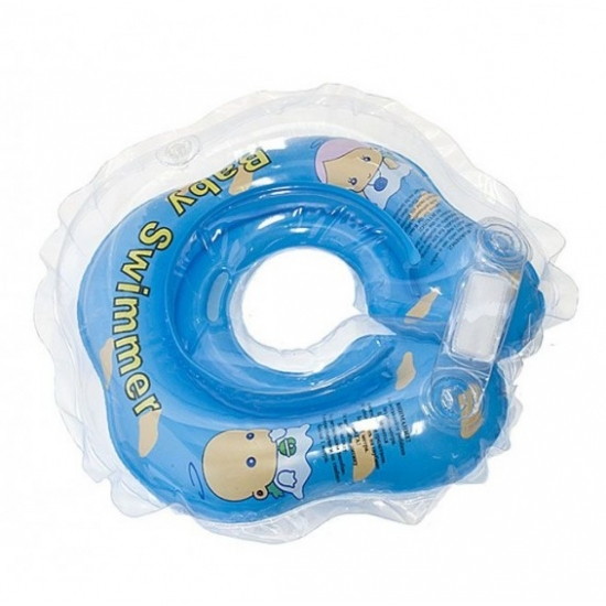 Круг для купания Baby Swimmer 0+ голубой полуцвет
