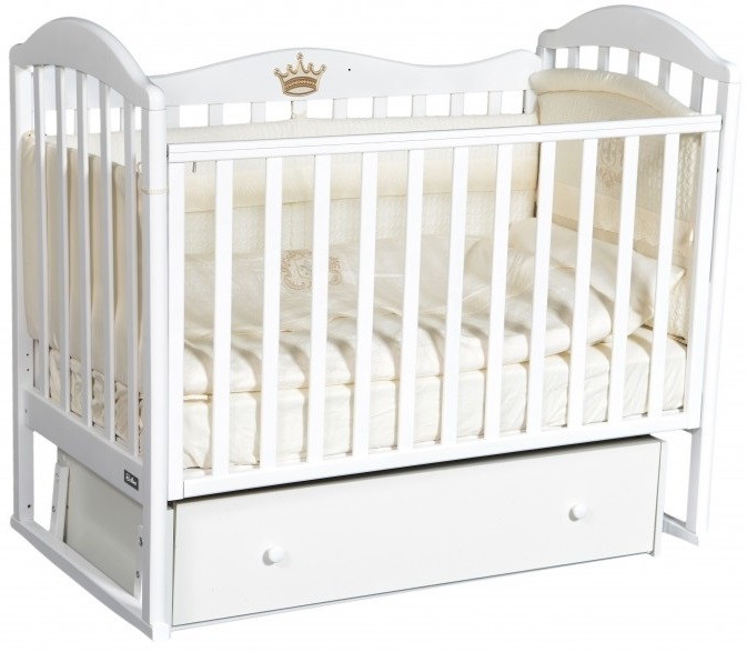 Детская кроватка Bellini Silvia с универсальным маятником белый