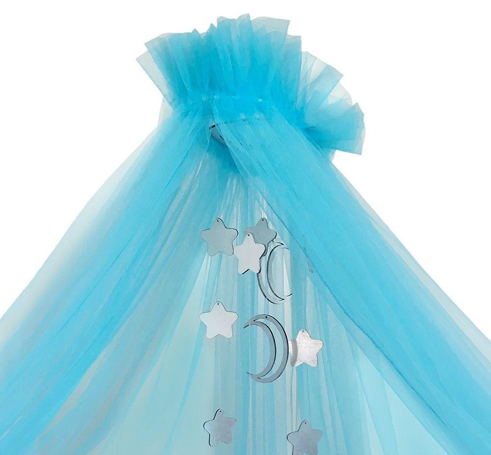 Балдахин в кроватку Alis Карамель микросетка Бирюза