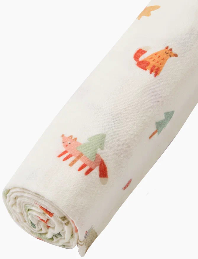 Пелёнка фланелевая Buba Kids 95х115 см BKFLSW25 Однажды в лесу