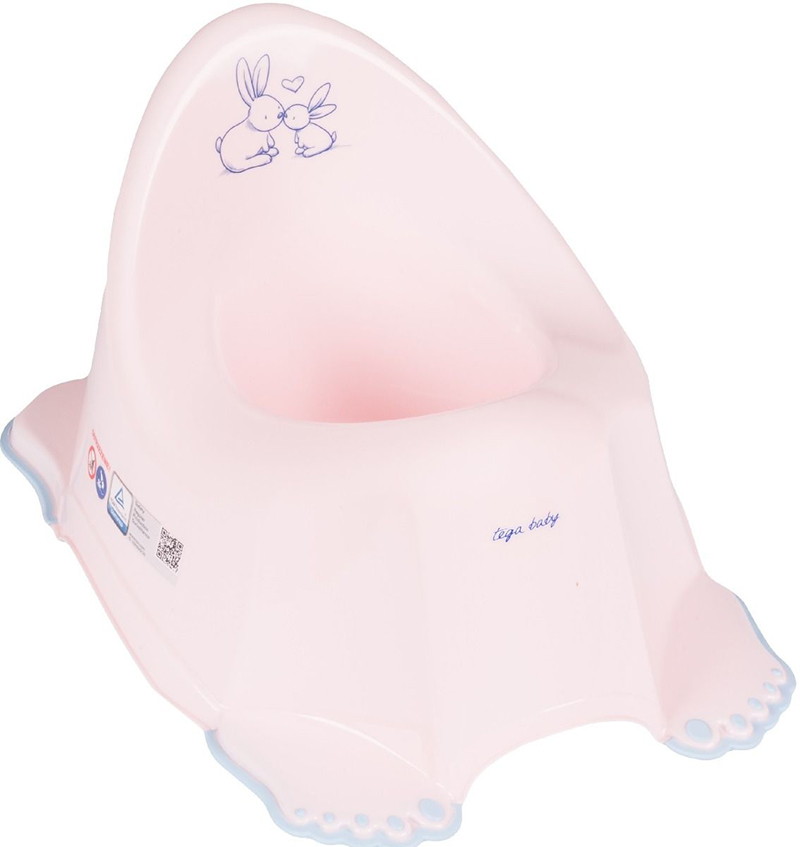 Детский горшок Tega Baby Little Bunnies (Кролики) антискользящий KR-001-104 розовый