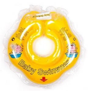 Круг для купания Baby Swimmer 0+ жёлтый полноцветный