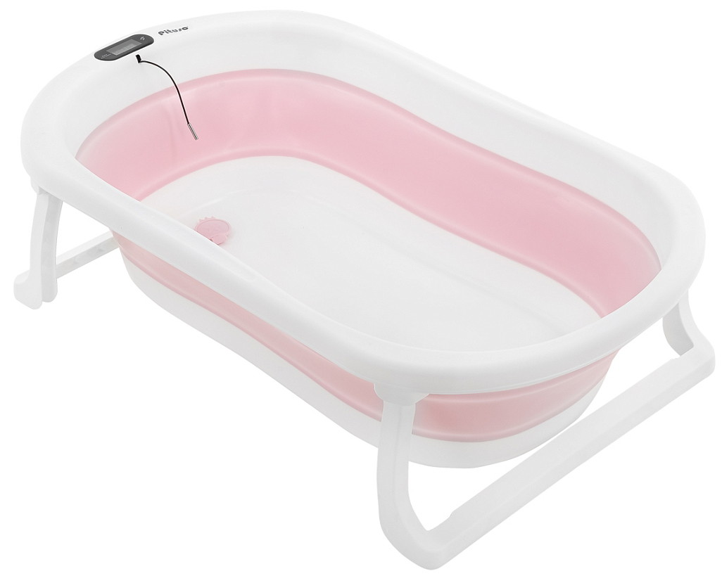 Детская ванна Pituso складная 75 см, встроенный термометр FG1163 Pink/Розовый