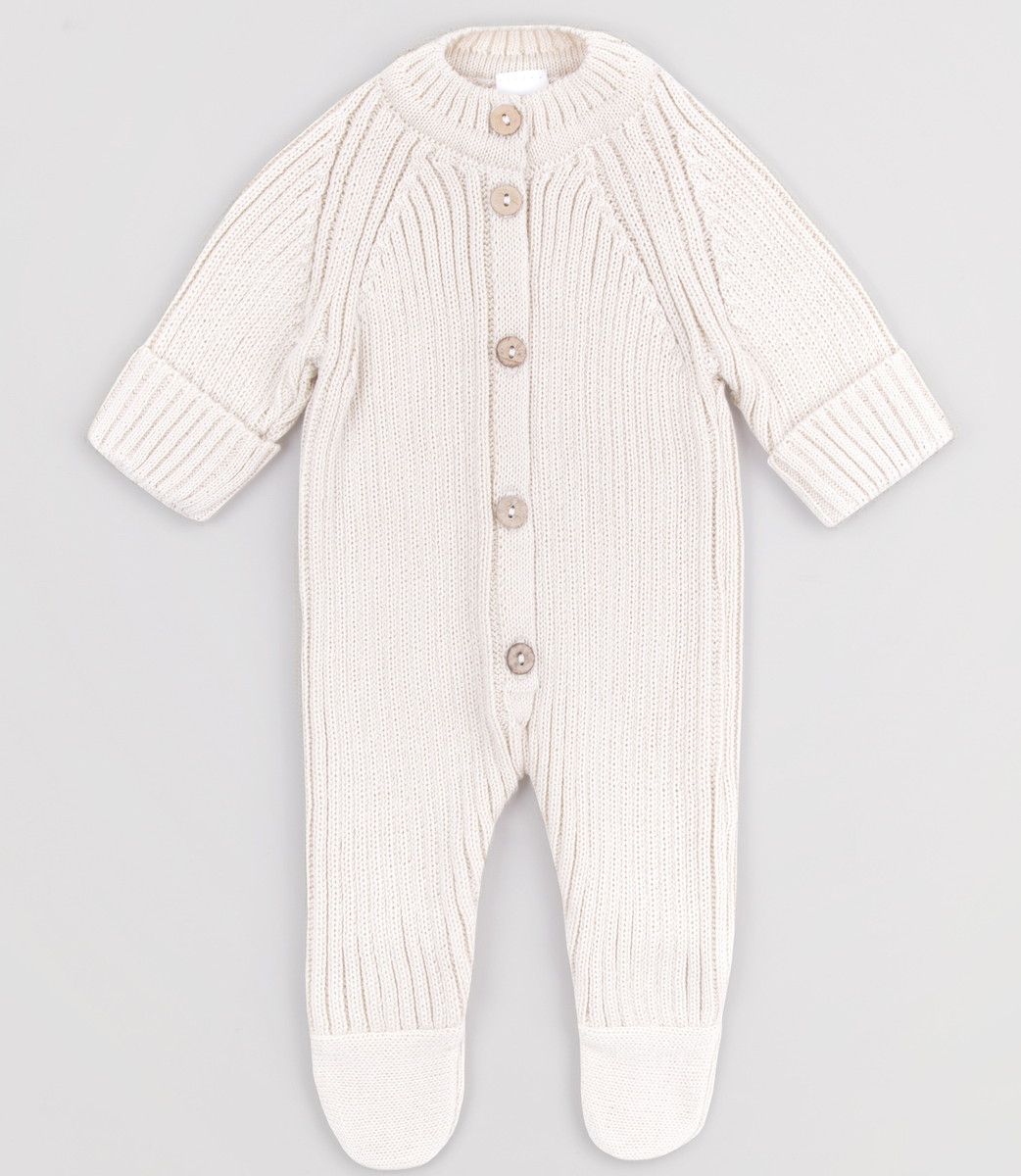 Комбинезон вязаный AmaroBaby Pure Love Little демисезонный молочный 56