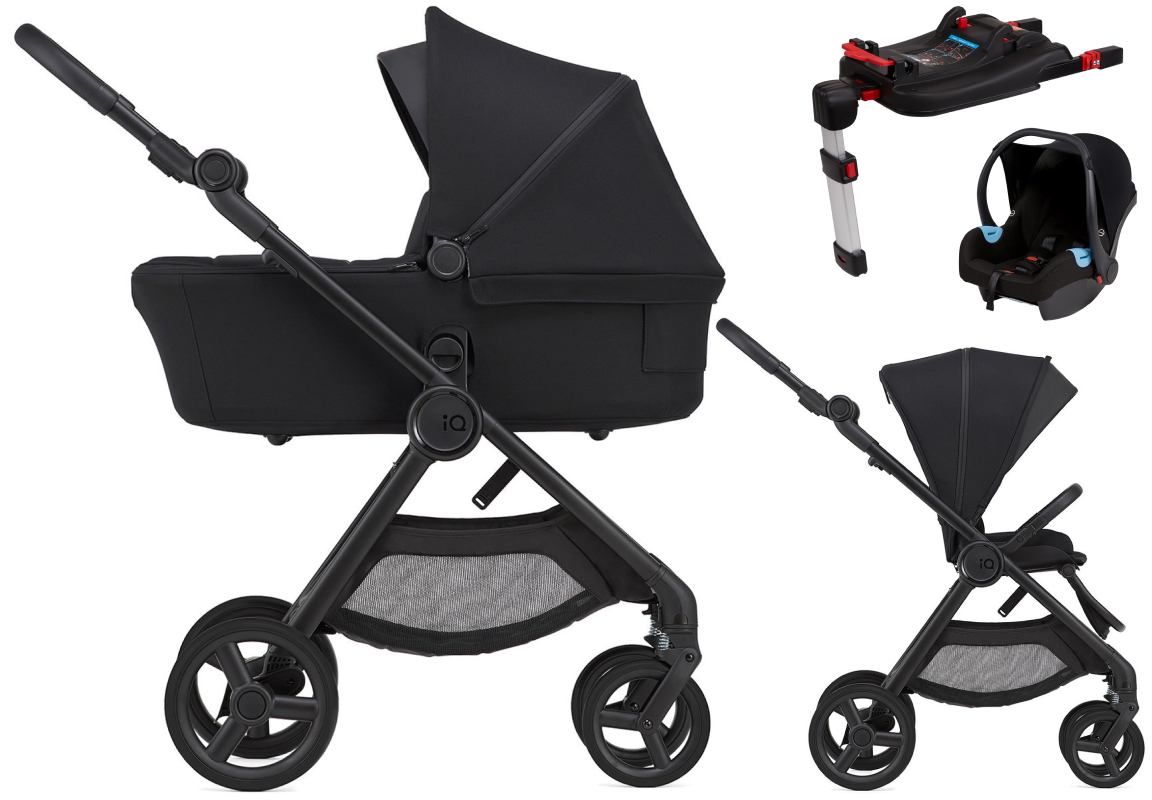 Детская коляска Anex iQ Basic NT 4 в 1 и автокресло Biuco BC100B + База Anex Karwala ISOFix NT Nyx