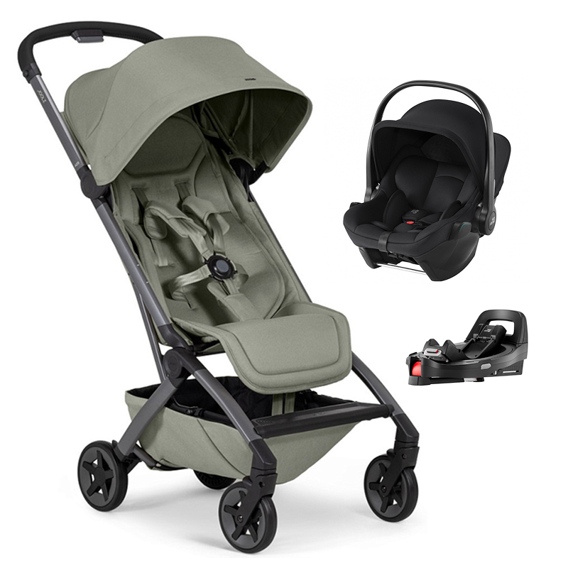 Прогулочная коляска Joolz Aer 2 и автокресло Baby-Safe Core Space Black и база Vario Base 5Z Sage green