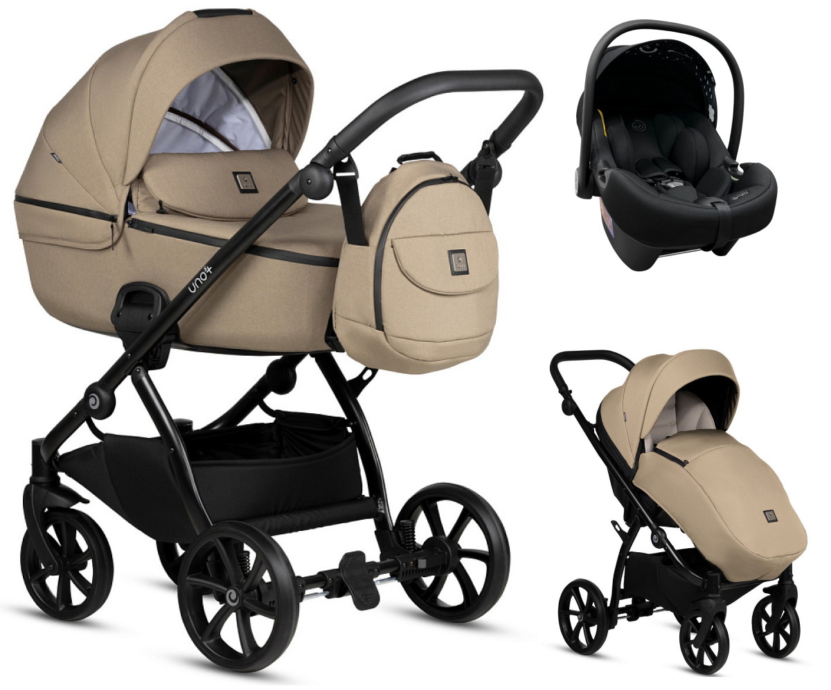 Детская коляска Tutis Uno 5 Plus Essential collection 3 в 1 с автокреслом Elo Lux EduSky Black 1402192 Bacio