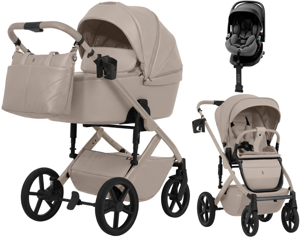 Коляска 4 в 1 Sweet Baby SBL Dolce L и автокресло Premier Plus Grey Cream