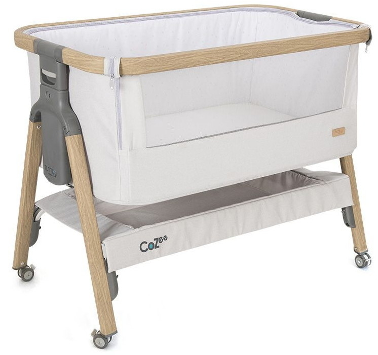 Колыбель приставная Tutti Bambini CoZee c колёсами Oak/Silver