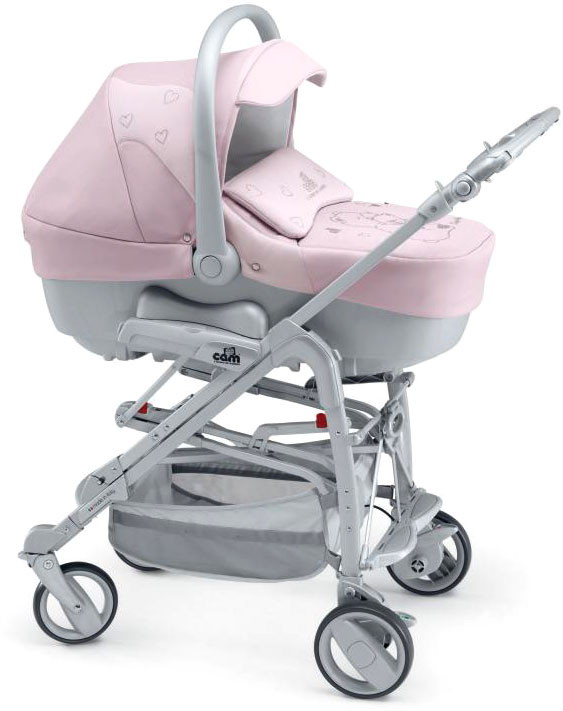 Детская коляска CAM Elegant Family 3 в 1 245 розовый