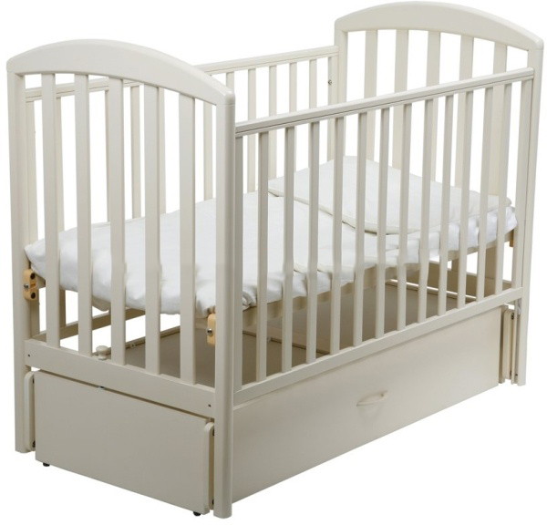 Детская кроватка Papaloni Джованни (маятник продольный) 120x60 см слоновая кость