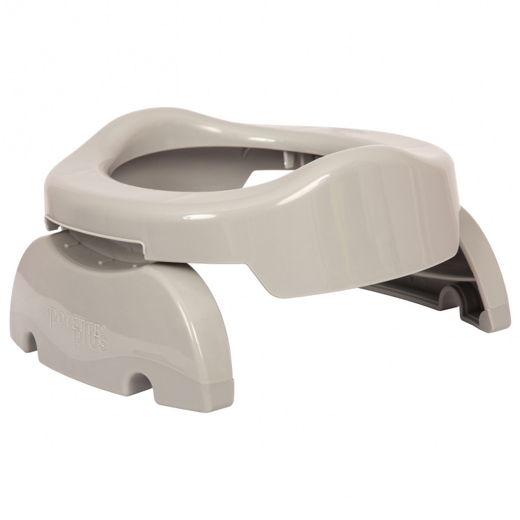 Дорожный горшок Potette plus складной, 3 одноразовых пакета серый