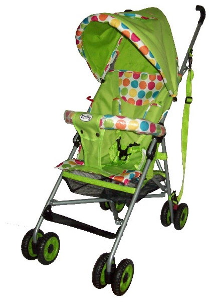 Детская коляска трость Emily S-233 Imperial оранж/зелен.