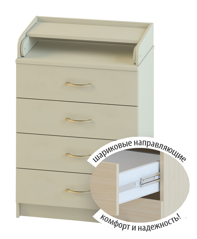 Детский пеленальный комод Атон М ЛДСП Сириус 604 слоновая кость