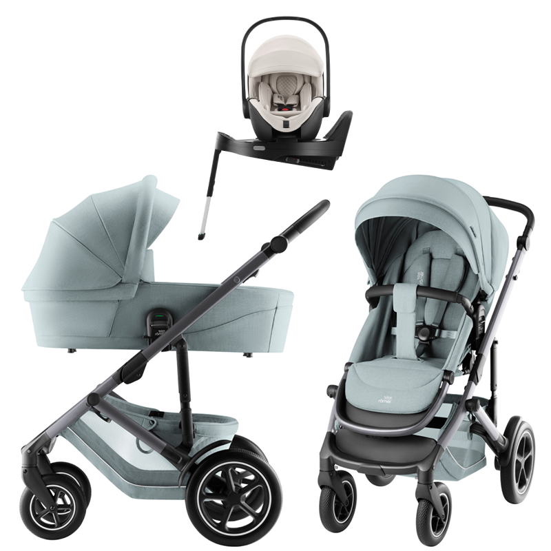 Коляска 3 в 1 Britax Roemer Smile 5Z Style и автокресло Baby-Safe PRO LUX Soft Taupe + Vario Base 5Z Harbor Blue