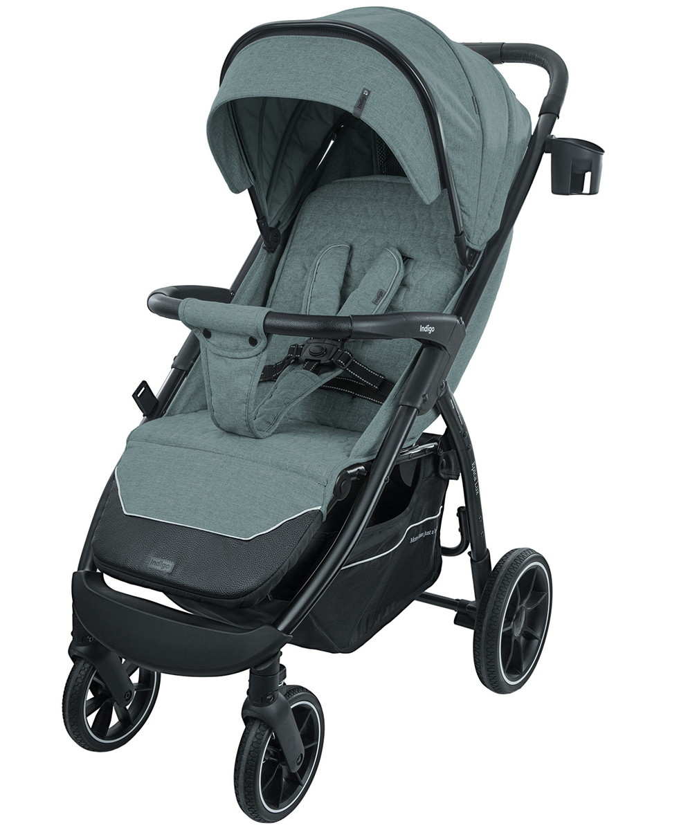 Детская прогулочная коляска Indigo Epica Lux S зеленый