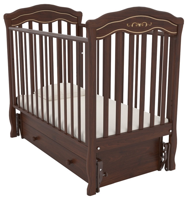 Детская кроватка Гандылян Шарлотта Люкс (маятник универс.) орех