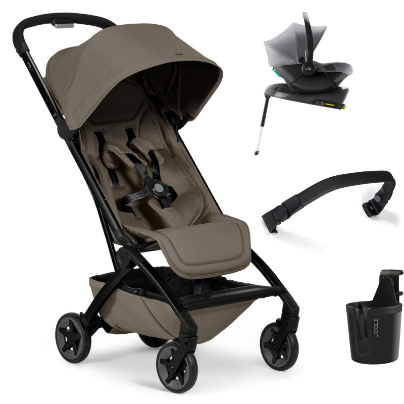Прогулочная коляска Joolz Aer 2 SE и автокресло Baby-Safe Core Frost Grey и база Baby-Safe Core Hazel brown