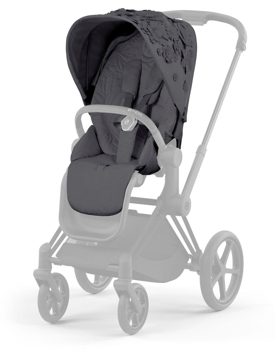 Набор чехлов прогулочного блока для коляски Cybex Priam IV Simply Flowers Grey (Dream Grey)