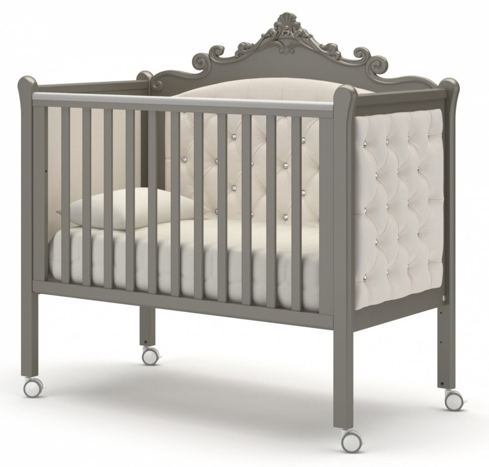 Детская кроватка Гандылян Лиона (без маятника) 120х60 муссон/серый