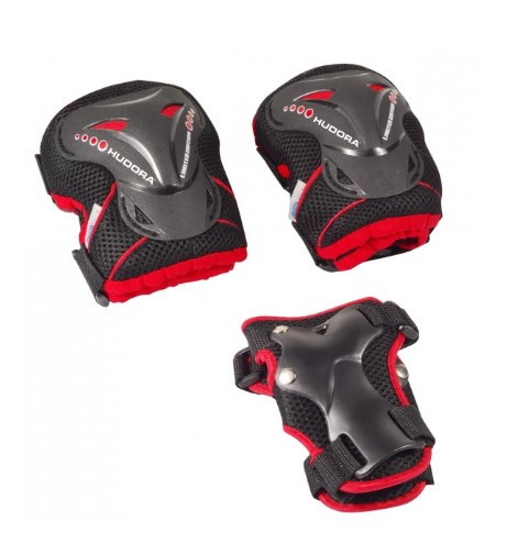 Комплект защиты Hudora Grant 83316 размер L black-red/черно-красный