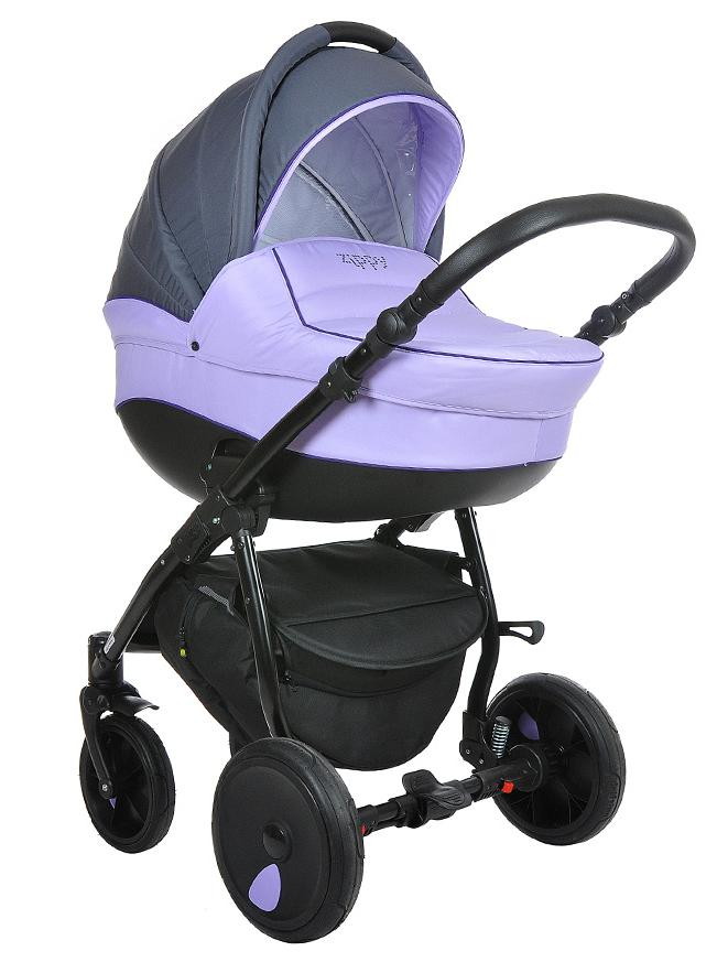 Детская коляска Tutis Orbit 3 в 1 056 антрацитовый/сиреневый/фиолетовый кант.