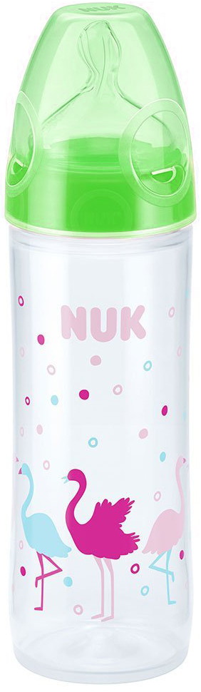 Детская бутылочка Nuk First Choice New Classic полипропилен с латексной соской 250 мл Фламинго зеленый