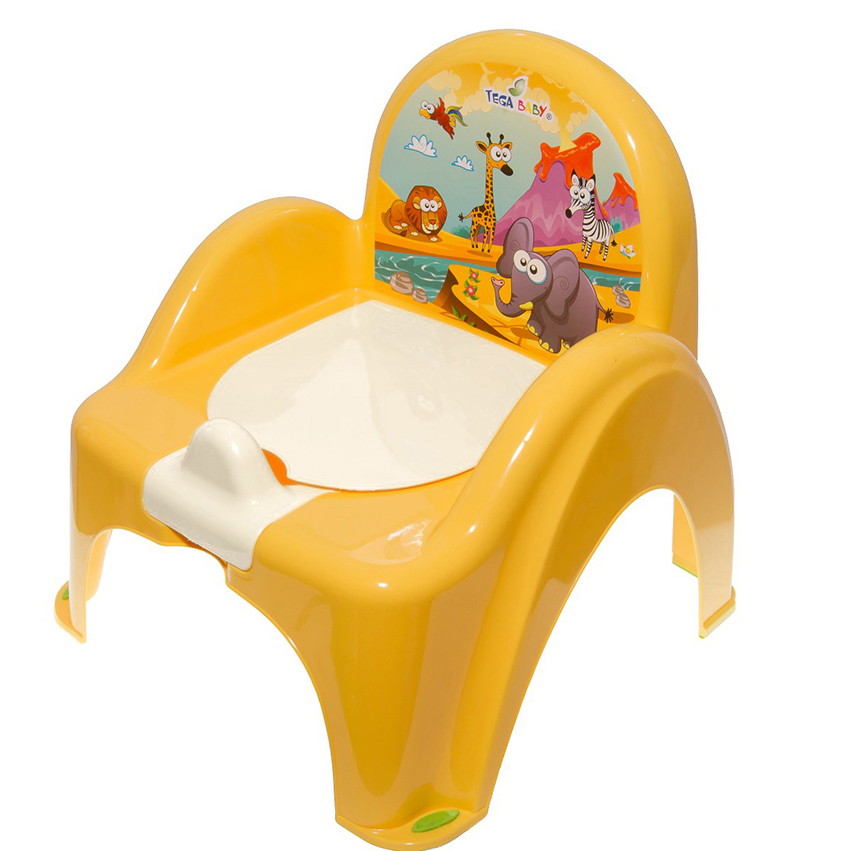 Детский горшок-стульчик Tega Baby Safari (Сафари) антискользящий SF-010-124 желтый