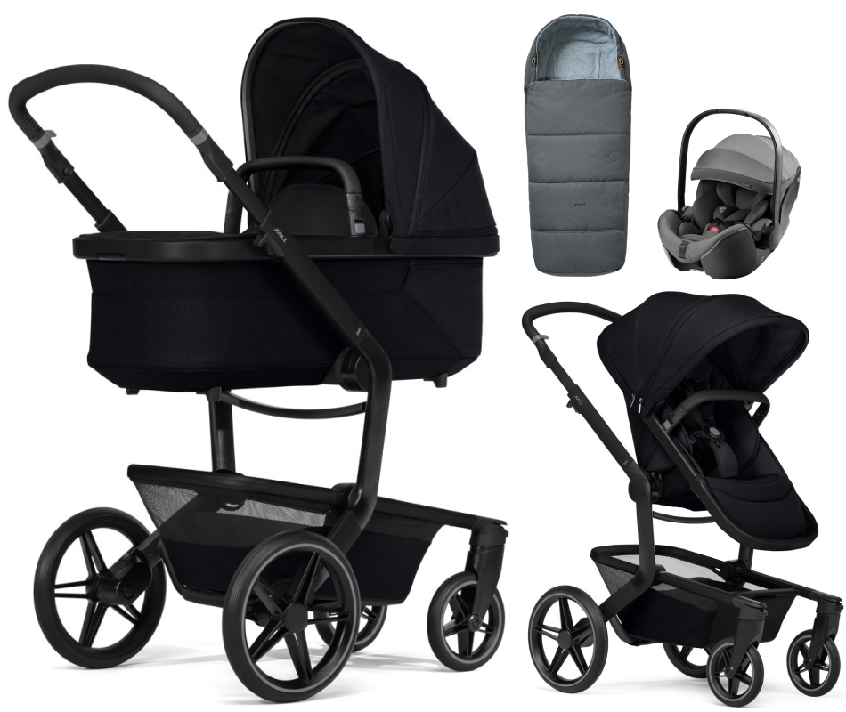 Детская коляска 3 в 1 Joolz Day 5 и автокресло Britax Roemer Baby-Safe Pro Style Mineral Grey + конверт в подарок Space black