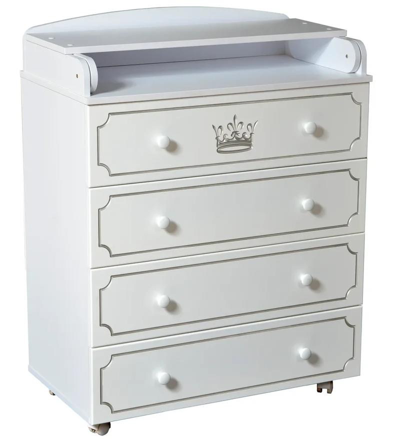 Детский пеленальный комод Антел Nikol МДФ 80/4 белый