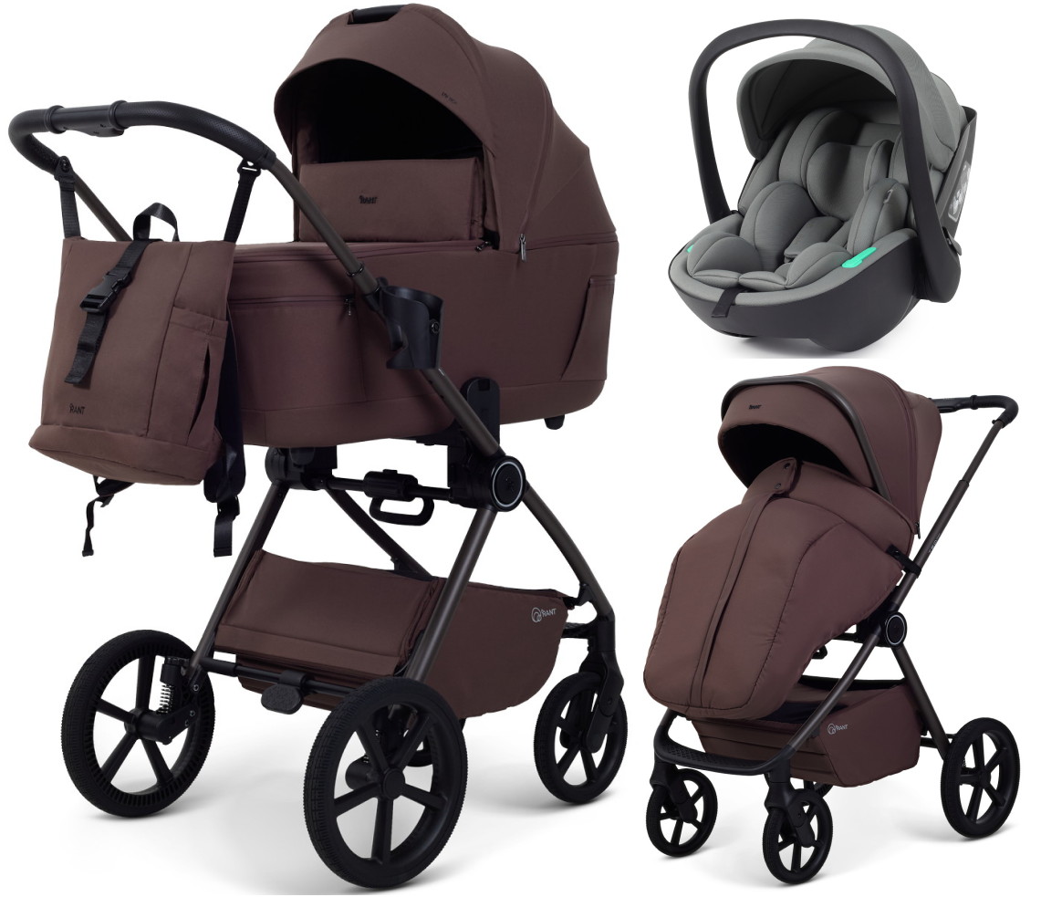 Детская коляска Rant Teo Comfort 3 в 1 с автокреслом Miro Olive Marsala